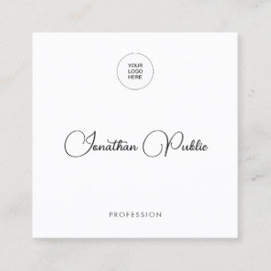 Carte De Visite Carré Moderne Elegant Téléchargement Société Logo Profes