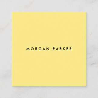 Carte De Visite Carré Moderne minimaliste Carré jaune