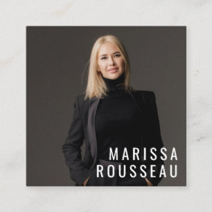 Carte De Visite Carré Moderne minimaliste simple photo professionnelle