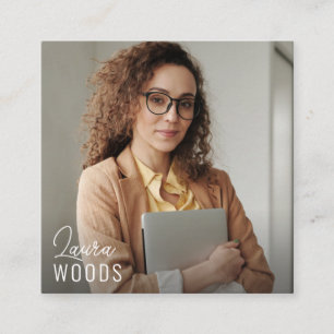 Carte De Visite Carré Moderne minimaliste simple photo professionnelle