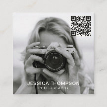 Moderne minimaliste simple photo QR Code Professio