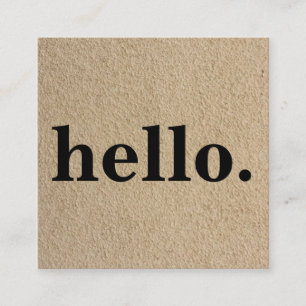 Carte De Visite Carré Moderne Professionnel Minimaliste Kraft Rustique B