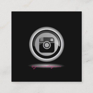 Carte De Visite Carré Moderne Professionnel, Réseaux Sociaux Instagram N