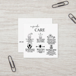 Carte De Visite Carré Moderne Simple Black and White Business