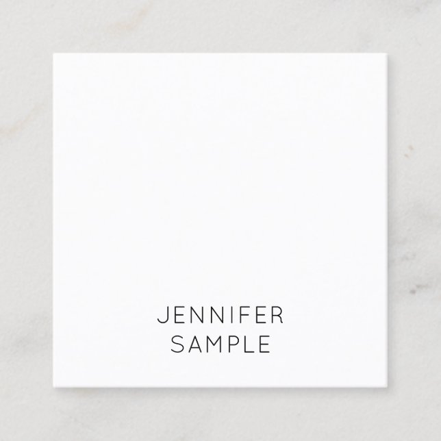 Carte De Visite Carré Moderne Simple Élégant Minimaliste Modèle Luxe (Devant)