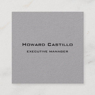 Carte De Visite Carré Moderne tendance Elegant Premium Grey Manager