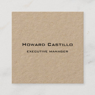 Carte De Visite Carré Moderne tendance Kraft élégant