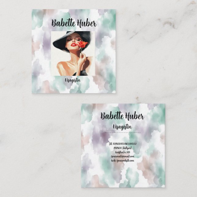 Carte De Visite Carré Modernité (Devant / Derrière)