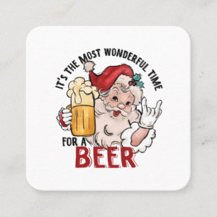 Carte De Visite Carré Moment le Plus Merveilleux pour une Bière