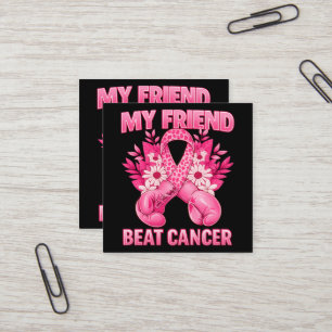 Carte De Visite Carré Mon ami a vaincu le cancer