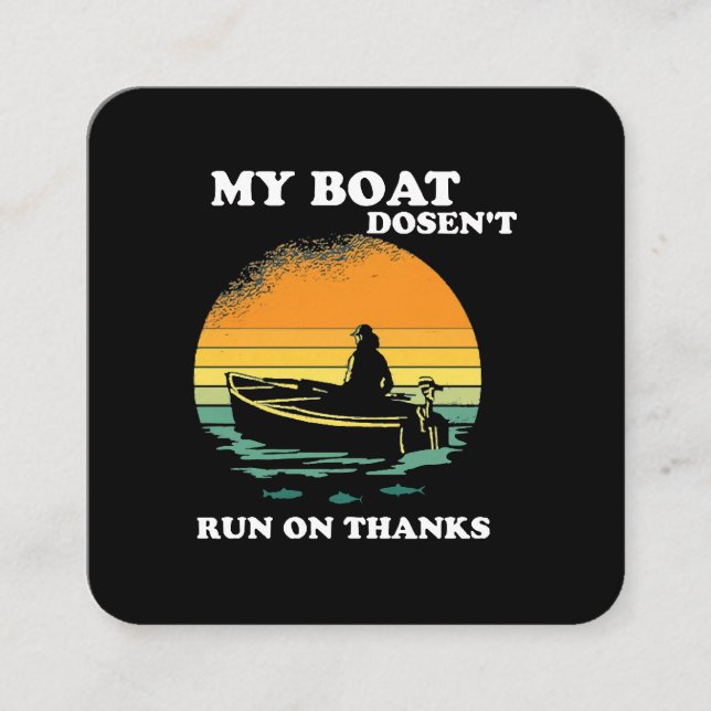 Carte De Visite Carré Mon bateau ne fonctionne pas grâce (Devant)