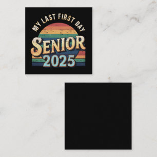 Carte De Visite Carré Mon dernier premier jour d'école Terminale 2025 Vi