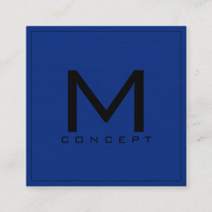 Carte De Visite Carré Monogram Professional Elegant Marine moderne