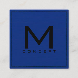 Carte De Visite Carré Monogram Professional Elegant Marine moderne