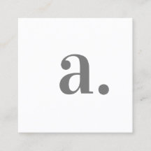 Monogramme blanc minimaliste élégant Code QR moder