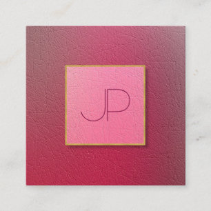 Carte De Visite Carré Monogramme professionnel Structure texturée