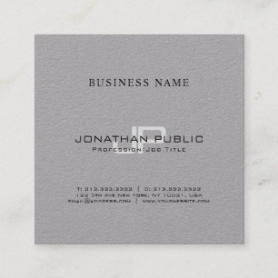 Carte De Visite Carré Monogramme Simple Chic Plain Luxe Design tendance