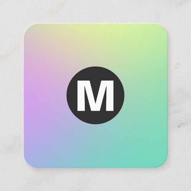 Carte De Visite Carré Monographie circulaire - Dégradations douces (Devant)