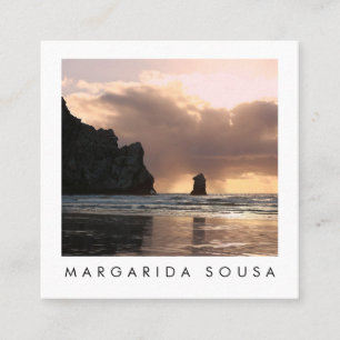 Carte De Visite Carré Morro Rock Ocean Beach Photo Voyage Tourisme