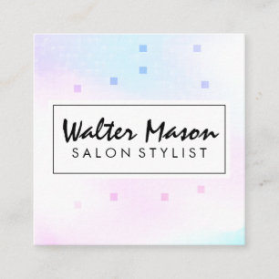 Carte De Visite Carré Mosaïque holographique géométrique