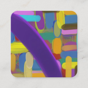Carte De Visite Carré Motif Abstrait Coloré Moderne Carré Créatif