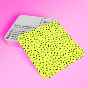 Carte De Visite Carré Motif d'arrosage moderne Ajouter logo noir et vert