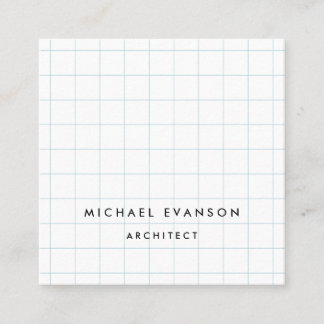 Carte De Visite Carré Motif de papier graphique pour architecte professi