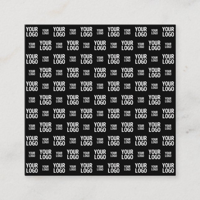 Carte De Visite Carré Motif d'image, de design ou de logo d'entreprise é (Devant)