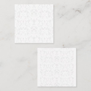 Carte De Visite Carré Motif floral monochrome – Art élégant sans couture