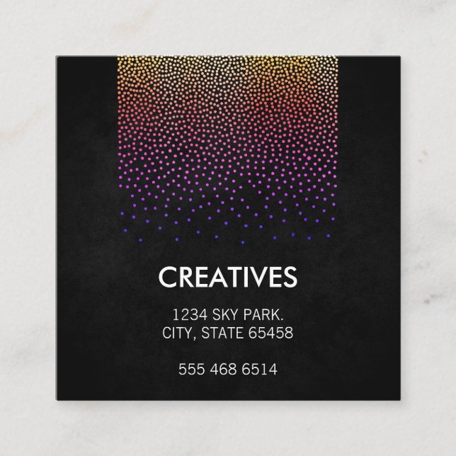 Carte De Visite Carré Motif glamour (Devant)