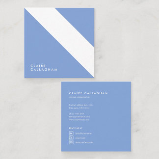 Carte De Visite Carré motivo geométrico moderno minimalista azul claro