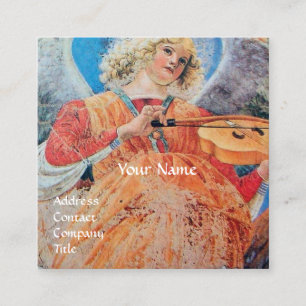 CARTE DE VISITE CARRÉ MUSIQUE FABRIQUANT L'ANGE