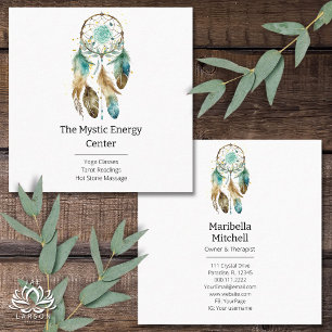 Carte De Visite Carré Mystic Dreamcatcher Spirituel Métaphysique Yoga