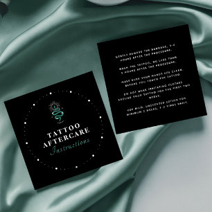 Carte De Visite Carré Mystic Snake Green Tattoo Instructions