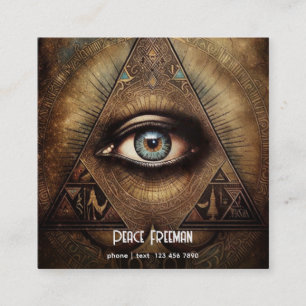 Carte De Visite Carré Mystique Troisième Oeil, Spirituel