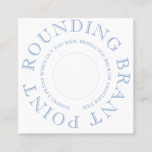 Carte De Visite Carré Nantucket Penny Toss (Devant)