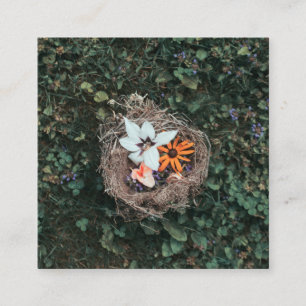 Carte De Visite Carré Nid floral