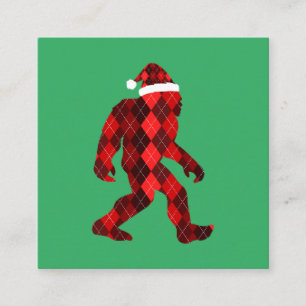 Carte De Visite Carré Noël de Bigfoot - Noël drôle
