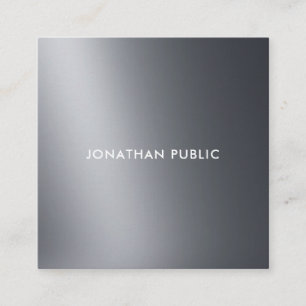 Carte De Visite Carré Noir Blanc Élégant Moderne et Professionnel