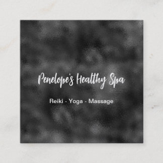 Carte de visite Carré noir et blanc élégant