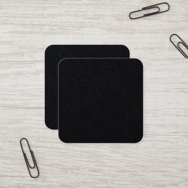 Carte de visite Carré noir Premium (Devant/Arrière en situation)