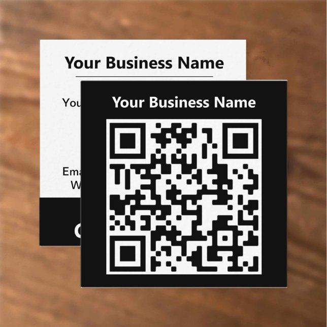 Carte De Visite Carré Nom de l'entreprise plus QR Code sur (Créateur téléchargé)