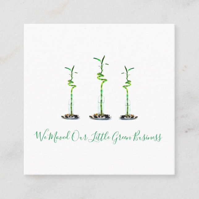 Carte De Visite Carré Nous Avons Déménagé Une Nouvelle Adresse Professio (Devant)