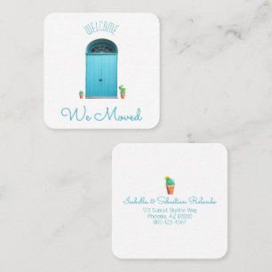 Carte De Visite Carré Nous avons déplacé les portes bleues vers le sud-o