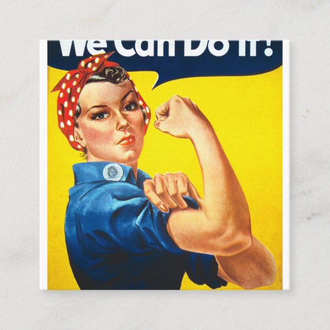 Carte De Visite Carré Nous Pouvons Le Faire (Devant)