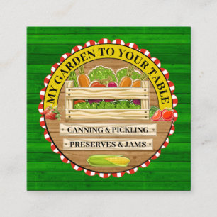 Carte De Visite Carré Nouveau MON JARDIN À VOTRE TABLE