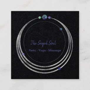 Carte De Visite Carré Nouvel âge spirituel et géométrique métaphysique