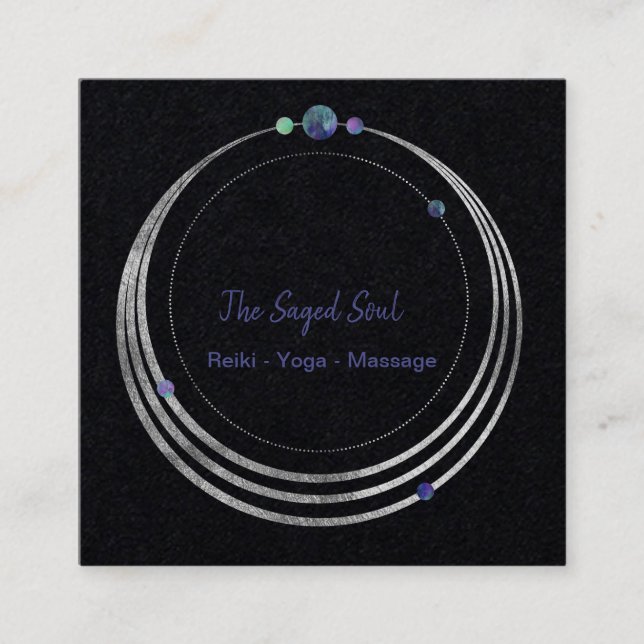Carte De Visite Carré Nouvel âge spirituel et géométrique métaphysique (Devant)