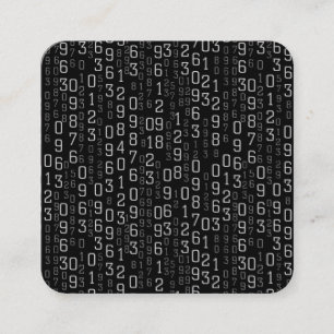 Carte De Visite Carré Numéros en cascade