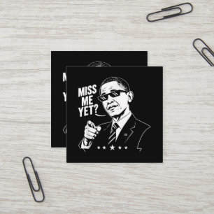 Carte De Visite Carré Obama 2028 Me Manques-Tu Encore Président 44 Drôle